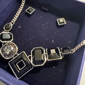 Swarovski Black and Silver Jewelry Set